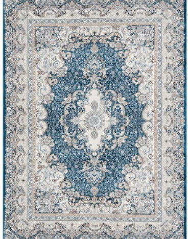 Ковер турецкий 37056D Avangard (Полиэстер хит-сет, голубой)