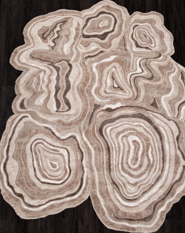 Ковер турецкий 00841A SAFIR (PP Heatset Высокоплотный, бежевый)