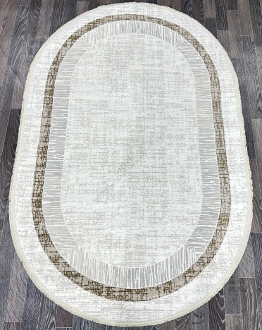 Ковер турецкий 16157-1 Gordion (Полиэстер хит-сет, серый, кремовый)