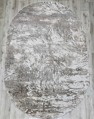 Ковер турецкий 36592A Amber овальный (Хит-сет, бежевый, серый)