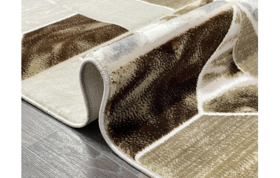 Турецкий ковер 40676C_VIZON / KAHVE ОВАЛ