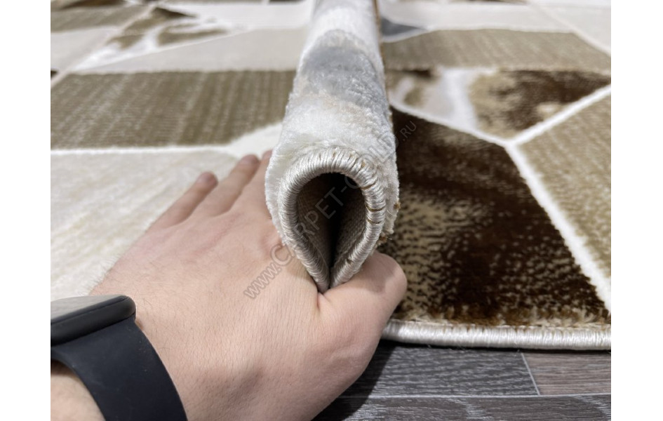 Турецкий ковер 40676C_VIZON / KAHVE ОВАЛ