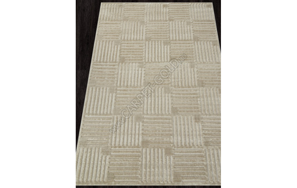 Ковер E137AP - BEIGE / BEIGE - Прямоугольник - коллекция JUNO