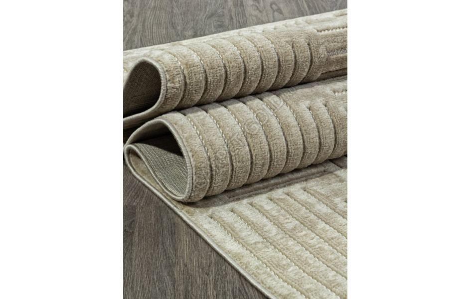 Ковер E137AP - BEIGE / BEIGE - Прямоугольник - коллекция JUNO