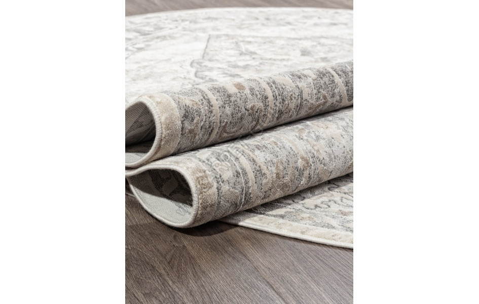 Ковер 02259C - BEIGE / BEIGE - Овал - коллекция KIRKE