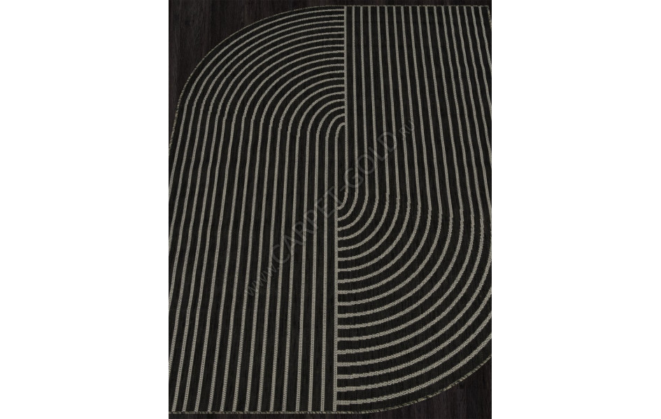 Ковер S149 - BLACK-GRAY - Фигурная - коллекция KAIR