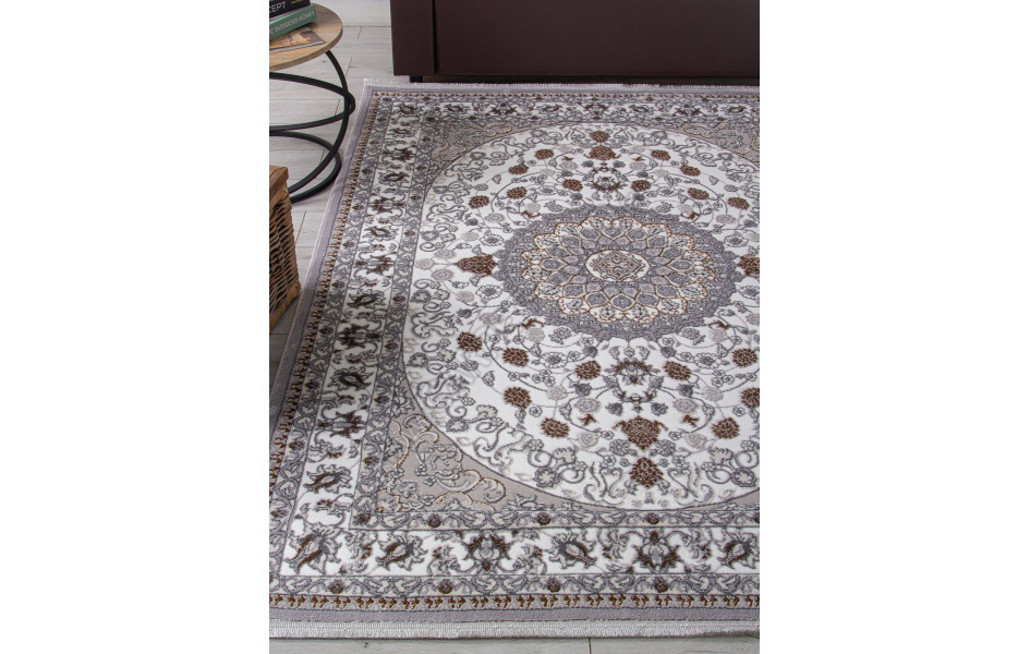 Ковер F611 - GRAY-GREEN - Прямоугольник - коллекция HALIF